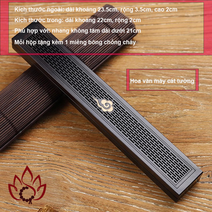 Khay Đốt Nhang Trầm Hương Không Tăm | Gỗ Mun Nguyên Khối