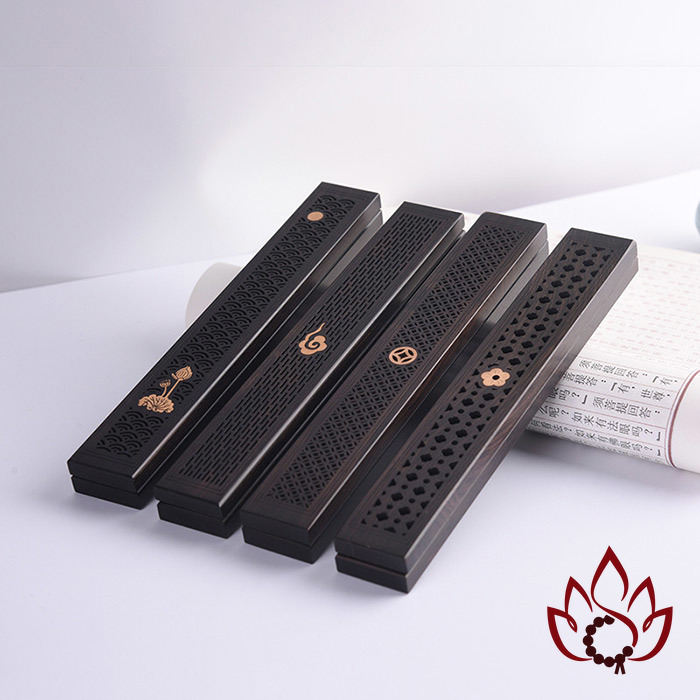 Khay Đốt Nhang Trầm Hương Không Tăm | Gỗ Mun Nguyên Khối