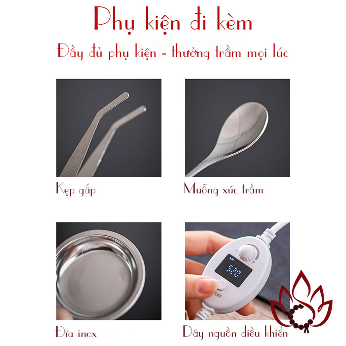 Lư Xông Trầm Hương Dùng Điện | Điều Chỉnh Nhiệt Từ 60–520 °C