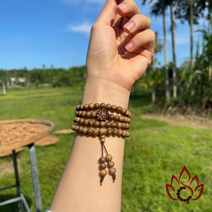 Vòng Trầm Hương 108 Hạt | 6 ly | Trầm Tốc Kiến Tự Nhiên