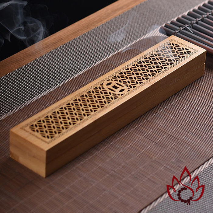 Khay Đốt Nhang Trầm Hương Không Tăm | Tre Tự Nhiên | Lưới Thép Chống Cháy