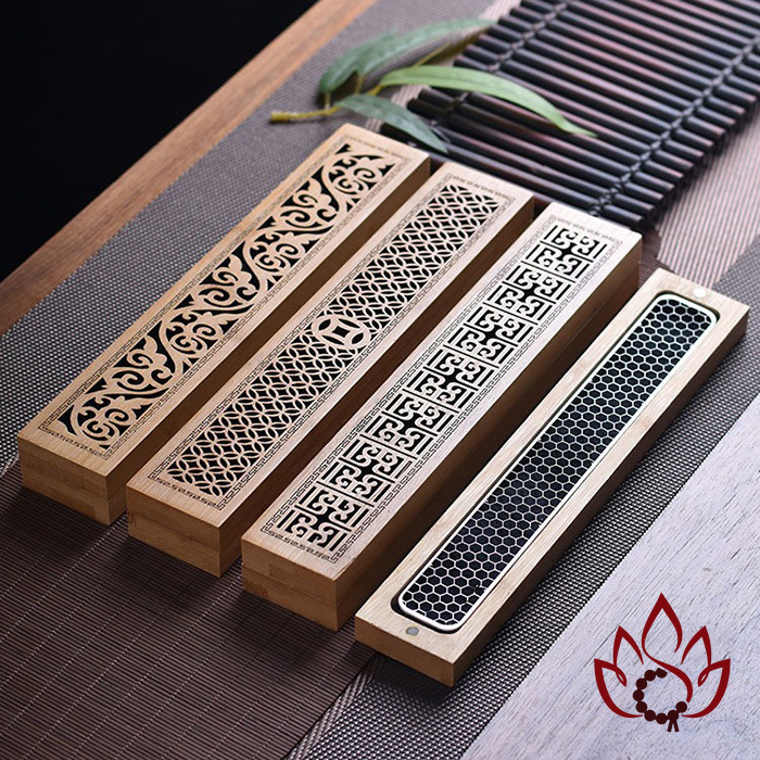 Khay Đốt Nhang Trầm Hương Không Tăm | Tre Tự Nhiên | Lưới Thép Chống Cháy