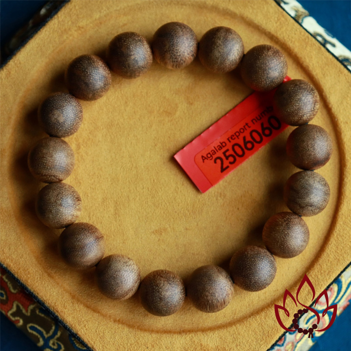 Vòng Trầm Hương Hạt Tròn | 12 Ly | Trầm Tốc Kiến Tự Nhiên Lâu Năm